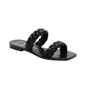 New Dolce Vita Indy Braided Flat Vegan Leather Slide Sandals Summer Vacation